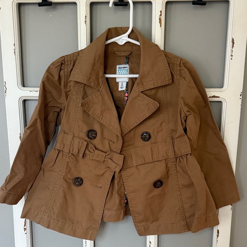 Old Navy Tan Double-Breasted Jacket